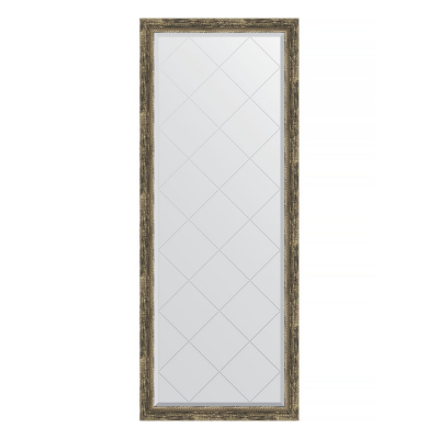 Изображение товара Зеркало напольное с гравировкой в багетной раме Evoform старое дерево с плетением 70 мм 78x198 см 