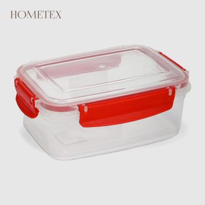 Изображение товара Контейнер для хранения Hometex gold 1000 мл прозрачный красный пластик