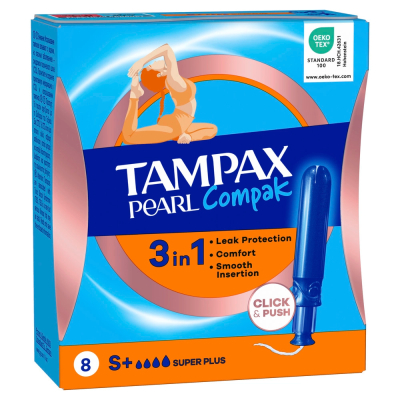 Изображение товара Женские гигиенические тампоны Tampax Compak Pearl Super Plus с аппликатором