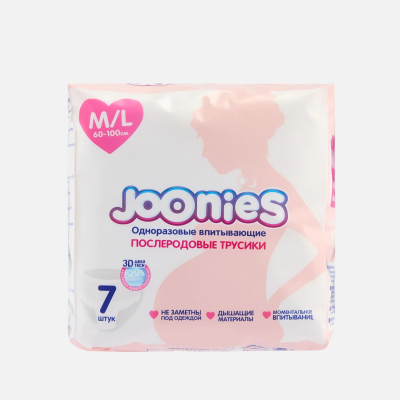 Изображение товара Послеродовые впитывающие трусики Joonies M/L - комфорт и защита Изображение товара Послеродовые впитывающие трусики Joonies M/L - комфорт и защита