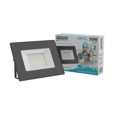 Изображение товара Прожектор Gauss Elementary 50W IP65 4000K для экстерьерного освещения