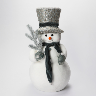 Изображение товара Декоративная фигура James arts снеговик в шарфе 33х33х64 см