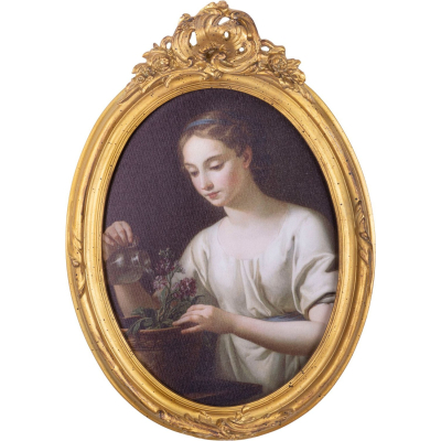 Изображение товара Картина настенная Glasar девушка масло 37х7х52 см