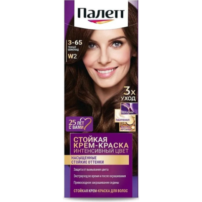 Изображение товара Крем-краска для волос Палетт Интенсивный цвет 3-65 Темный шоколад 110 мл Изображение товара Крем-краска для волос Палетт Интенсивный цвет 3-65 Темный шоколад 110 мл