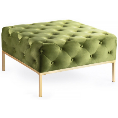 Изображение товара Пуф Glasar квадратный зеленый 78х78х44 см