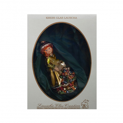 Изображение товара Елочная новогодняя игрушка Krebs int леди 13 см ручная работа Германия