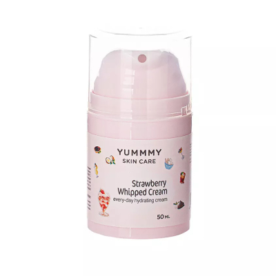 Изображение товара Крем для лица взбитые сливки с клубникой 50 мл Yummmy для ухода и увлажнения кожи