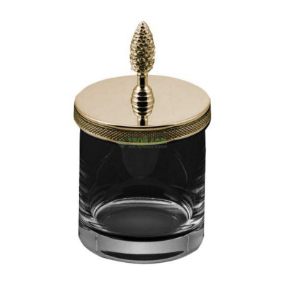 Изображение товара Косметическая емкость Cristal et bronze Ciselé для ватных дисков бронзовая