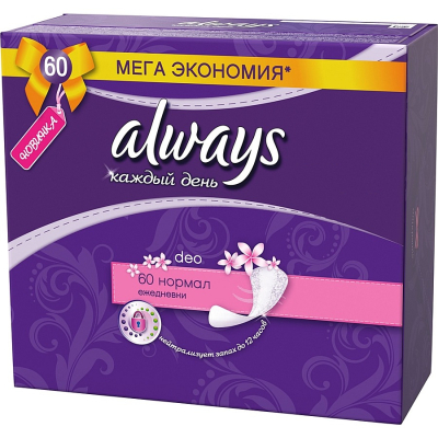 Изображение товара Прокладки Always Deo Normal 60 шт (AL-83723154)