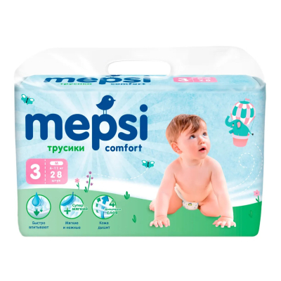 Изображение товара Трусики-подгузники Mepsi M, 6-11 кг, 28 шт