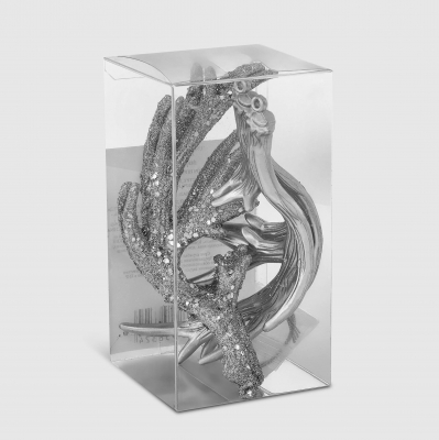 Изображение товара Набор елочных игрушек Unique Treasures 16 см серебро 4 шт