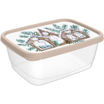 Изображение товара Контейнер для продуктов Idiland прямоугольный с декором 0,5 л