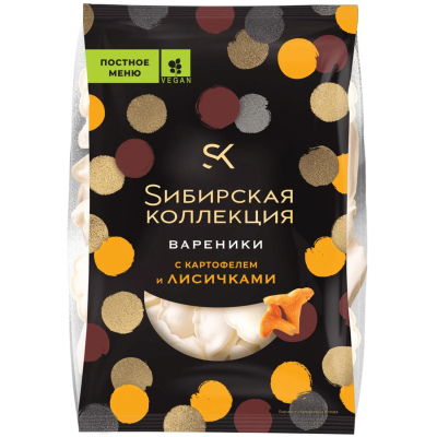 Изображение товара Вареники Сибирская Коллекция картофель с лисичками 500 г