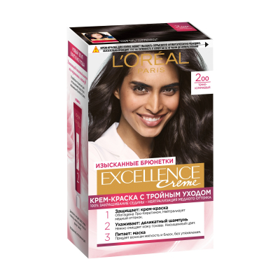 Изображение товара Краска для волос L'Oreal Excellence стойкая темно-коричневая 2. 0 A9948301