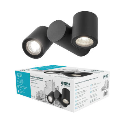 Изображение товара Садово-парковый настенный светильник Gauss Sonata с двумя GU10, IP54, регулируемый угол Изображение товара Садово-парковый настенный светильник Gauss Sonata с двумя GU10, IP54, регулируемый угол