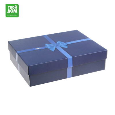 Изображение товара Подарочная коробка Твой Дом синяя 45x35x12 из картона Изображение товара Подарочная коробка Твой Дом синяя 45x35x12 из картона
