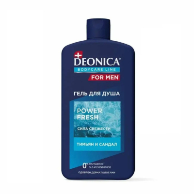 Изображение товара Гель для душа Deonica For men Power fresh 2в1 750 мл мужской уход аромат Тимьян и сандал