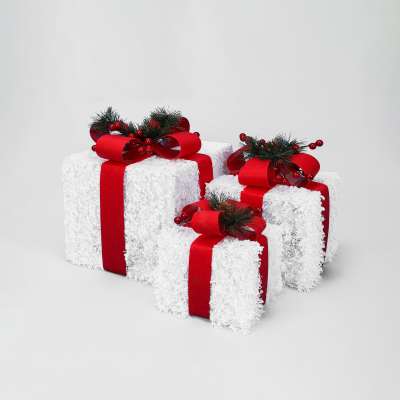 Изображение товара Набор декоративных фигур для новогоднего декора Yiwu E-commerce 3 предмета