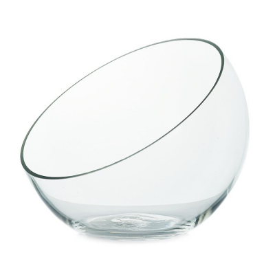 Изображение товара Ваза-шар Неман 260 мм с косым срезом из прозрачного стекла