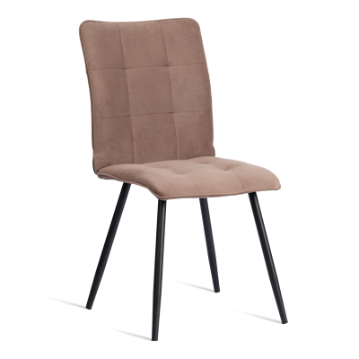 Изображение товара Стул разборный TC велюровый бежевый с черным каркасом 46х55х89 см