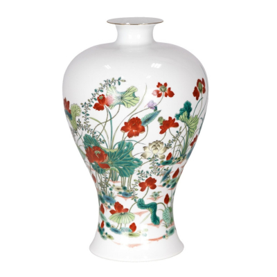 Изображение товара Коллекционная ваза Glasar с цветами из фарфора 22х22х33 см