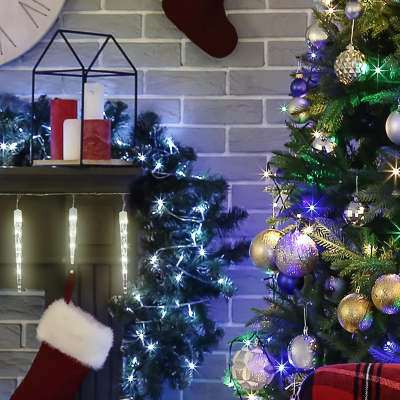 Изображение товара Электрогирлянда Reason сосульки уличная теплый белый 200 см 100 LED IP44