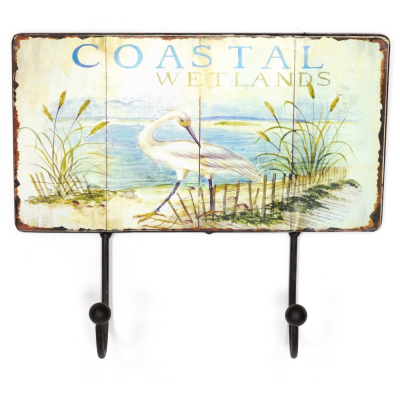 Изображение товара Панно с крючками Glasar птица 26х7х23 см винтажное металлическое украшение