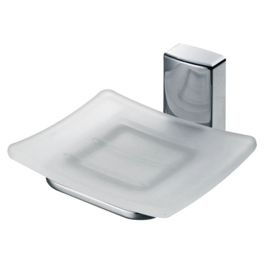 Изображение товара Мыльница стеклянная WasserKraft матовая с серебряным (5029)