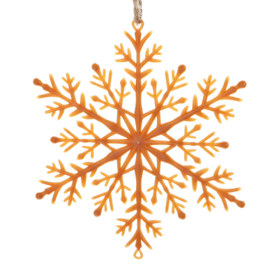Изображение товара Снежинка Weiste Eco коричневая 11 см елочные украшения