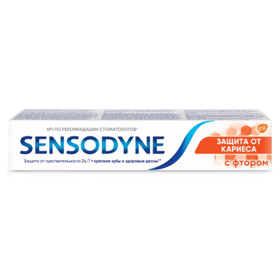 Изображение товара Зубная паста Af Sensodyne с фтором 75 мл для чувствительных зубов и защиты от кариеса