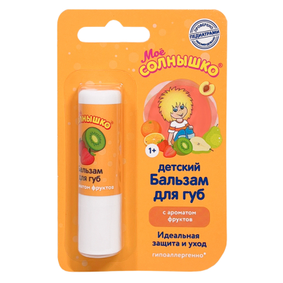 Изображение товара Детский бальзам для губ Аванта Трейдинг Моё солнышко с ароматом фруктов 2,8 г