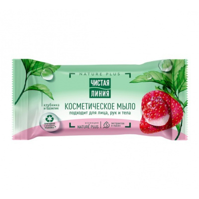 Изображение товара Косметическое твердое мыло Чистая линия клубника для ухода за кожей 83 рубля