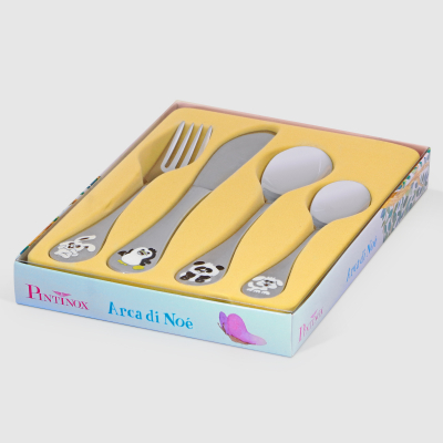 Изображение товара Детский набор столовых приборов Pintinox из нержавеющей стали 4 предмета