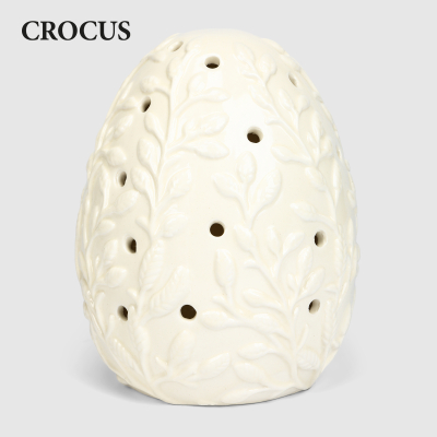 Изображение товара Яйцо декоративное Crocus фарфоровое с LED белое, 19 см Изображение товара Яйцо декоративное Crocus фарфоровое с LED белое, 19 см