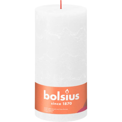 Изображение товара Столбиковая свеча Bolsius rustic облачно-белый 20х10 см, парафин и хлопок
