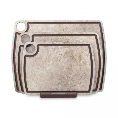 Изображение товара Набор ComposeEat из 3-х разделочных досок на подставке, песчаник