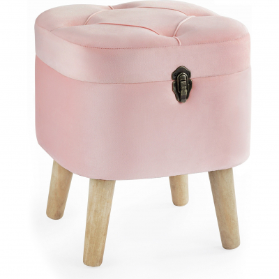 Изображение товара Пуф с крышкой Glasar розовый 41х40х45 см с отделением для хранения
