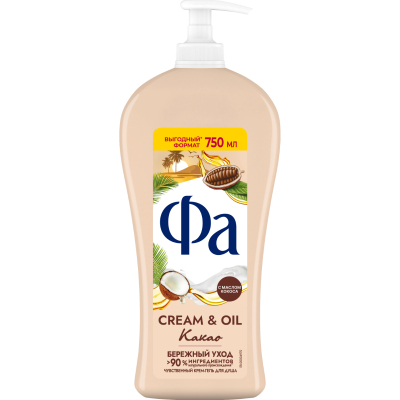 Изображение товара Крем-гель для душа Фа Cream & oil Какао 750 мл