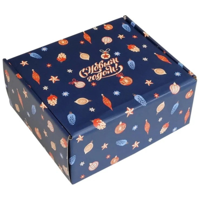 Изображение товара Подарочная коробка Be Smart Nostalgia синяя 23х26х12 см