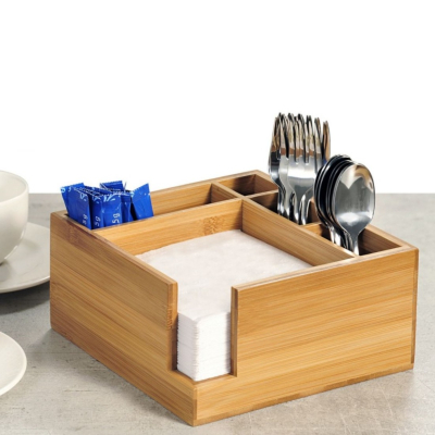 Изображение товара Подставка для сервировки столовых приборов Kesper 18х18х9 см из бамбука