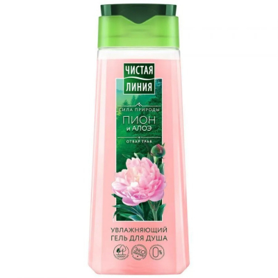 Изображение товара Гель для душа Чистая линия Пион и алоэ 250 мл увлажнение очищение