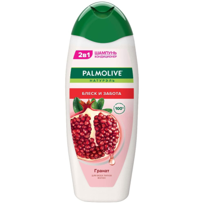 Изображение товара Шампунь для волос женский Palmolive Натурэль Блеск и забота с экстрактом граната, 450 мл