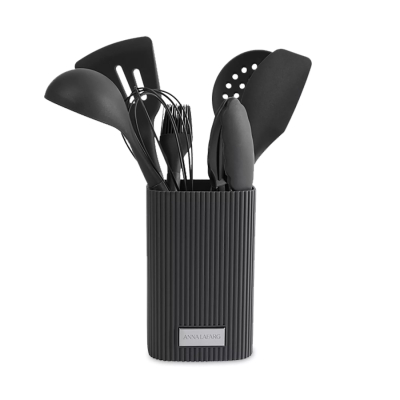 Изображение товара Набор кухонных принадлежностей Anna Lafarg Streak 7 предметов черный Изображение товара Набор кухонных принадлежностей Anna Lafarg Streak 7 предметов черный