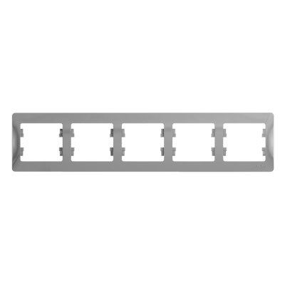 Изображение товара Рамка Шнайдер Глосса  5-постовая , горизонтальная, алюминий (GSL000305)