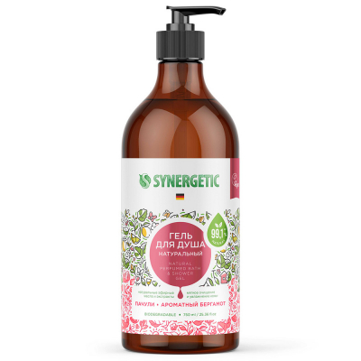 Изображение товара Гель для душа Synergetic Пачули и ароматный бергамот 750 мл Изображение товара Гель для душа Synergetic Пачули и ароматный бергамот 750 мл