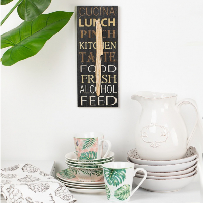 Изображение товара Панно настенное Glasar черное 12х2х30 см из МДФ