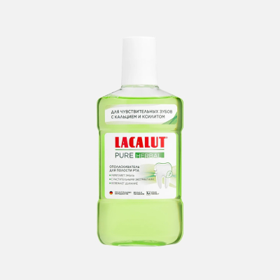 Изображение товара Ополаскиватель для полости рта Lacalut Pure herbal 250 мл Изображение товара Ополаскиватель для полости рта Lacalut Pure herbal 250 мл