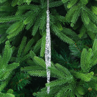 Изображение товара Ёлочная игрушка сосулька стеклянная 1,8х25 см Yancheng Shiny