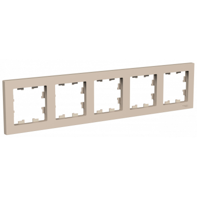 Изображение товара Рамка Schneider Electric Atladesign 5 постов универсальная песочный ATN001205
