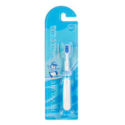 Изображение товара Детская зубная щетка Revyline BabyPing 0+ голубая мягкая для нежной чистки малышей
